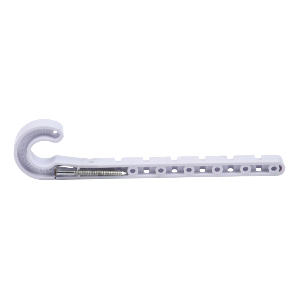 HoldRite P-JHOOK050CTS 1/2 in. Plastic Adjustable J-Hook Pipe Hanger 6 in. Length with Nail