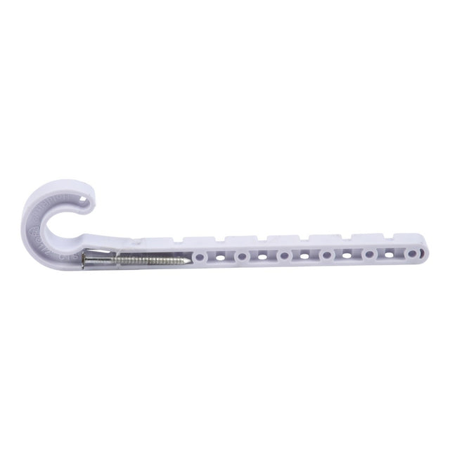 HoldRite P-JHOOK050CTS 1/2 in. Plastic Adjustable J-Hook Pipe Hanger 6 in. Length with Nail