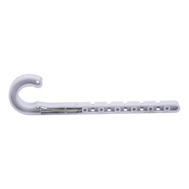 HoldRite P-JHOOK075CTS 3/4 in. Plastic Adjustable J-Hook Pipe Hanger with Nail 6.5 in. Length