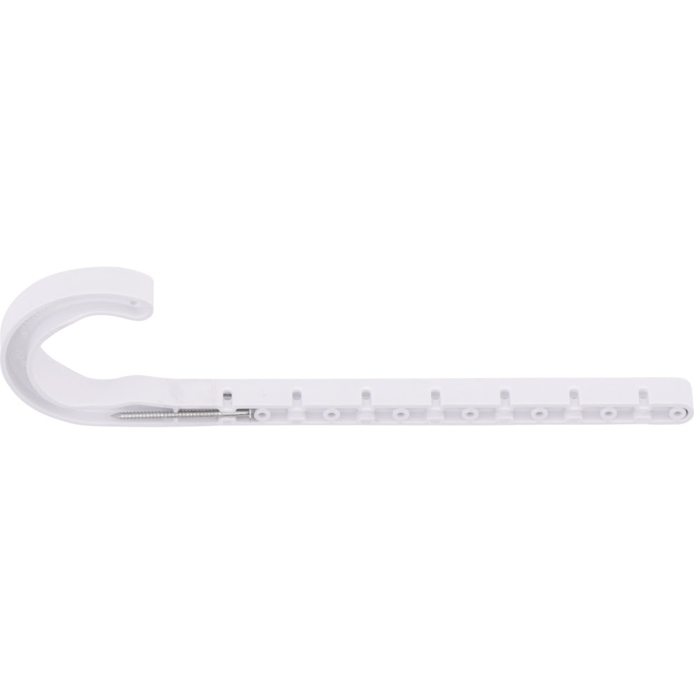 HoldRite P-JHOOK150DWV 1.5 in. Dia Plastic Adjustable J-Hook Pipe Hanger 9.875 in. Length White