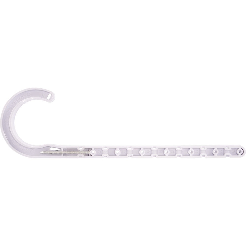HoldRite P-JHOOK150DWV 1.5 in. Dia Plastic Adjustable J-Hook Pipe Hanger 9.875 in. Length White - 2