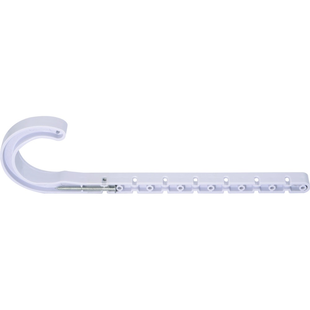 HoldRite P-JHOOK150DWV 1.5 in. Dia Plastic Adjustable J-Hook Pipe Hanger 9.875 in. Length White - 3