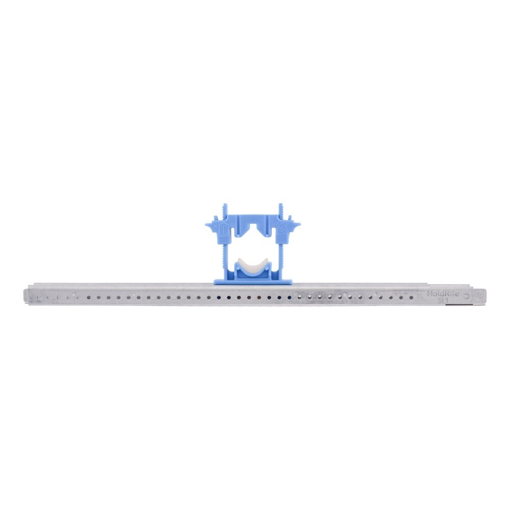 HoldRite SL1-1 10 in. to 16 in. Telescoping Galvanized Slider Pipe Hanger Bracket with Clamp - 2