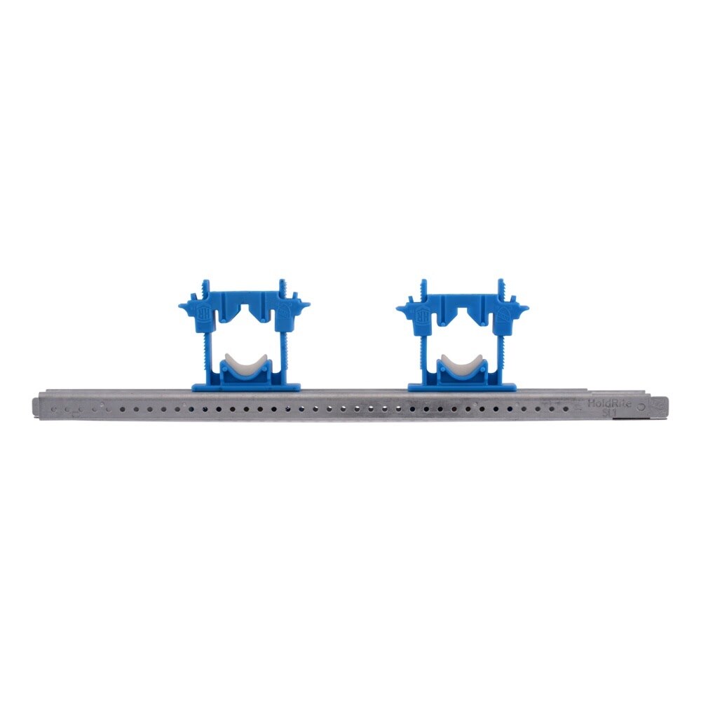 HoldRite SL1-2 10 in. to 16 in. Telescoping Galvanized Slider Pipe Hanger Bracket with 2 Variable Closure Clamps - 2