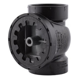HoldRite TRABS2A 2 in ABS DWV Test Cleanout Tee with Plug and Spanner Ring