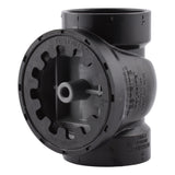 HoldRite TRABS2A 2 in ABS DWV Test Cleanout Tee with Plug and Spanner Ring