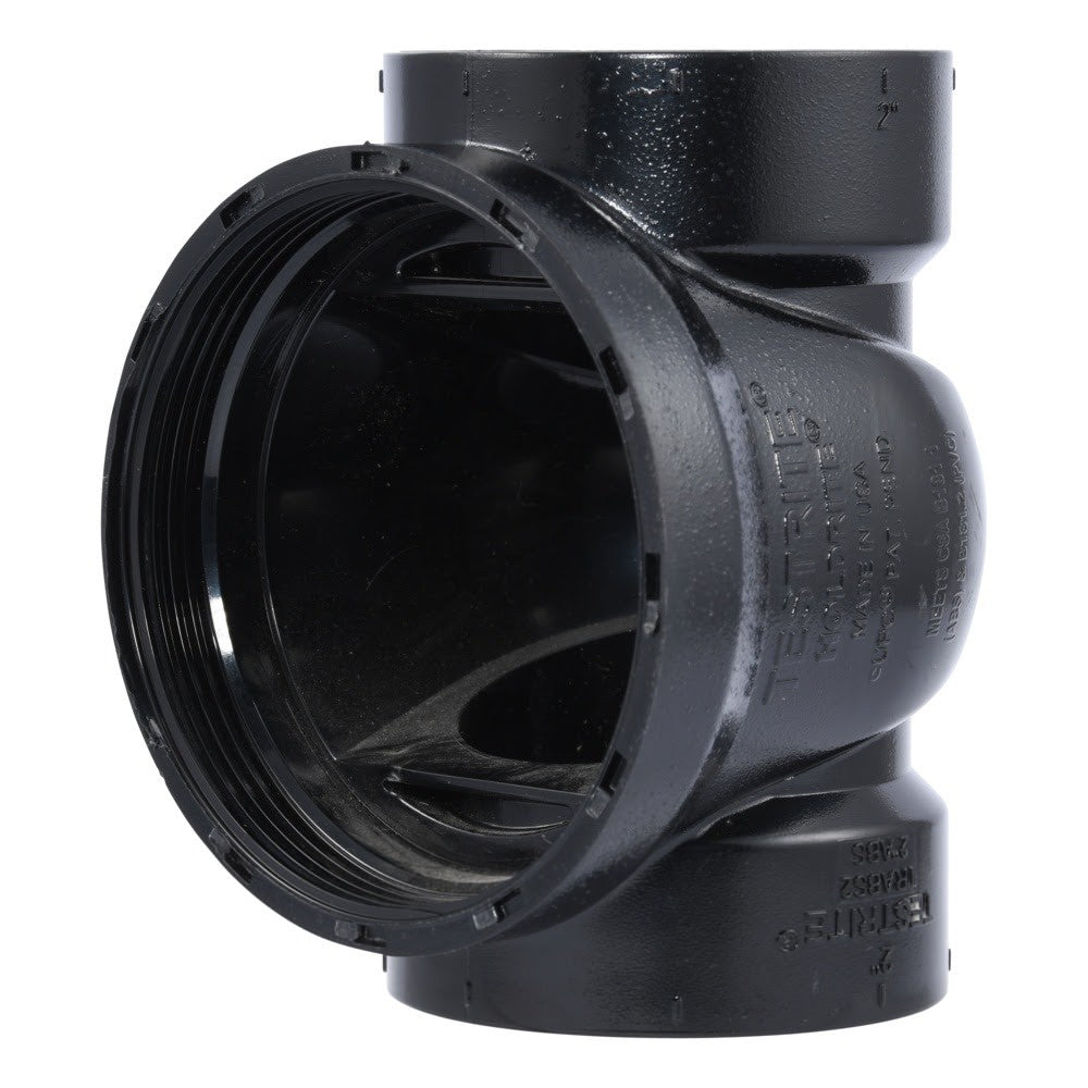 HoldRite TRABS2 2 in ABS DWV Test Cleanout Tee Only