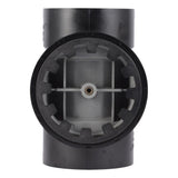 HoldRite TRABS3A-B 3 in. ABS DWV Test Cleanout Tee with Brass Insert Plug and Spanner Ring - 3