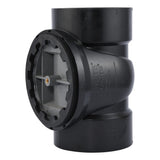 HoldRite TRABS4A-B 4 in. ABS DWV Test Cleanout Tee with Spanner Ring and Brass Insert Plug