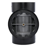 HoldRite TRABS4A-B 4 in. ABS DWV Test Cleanout Tee with Spanner Ring and Brass Insert Plug - 2