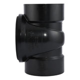 HoldRite TRABS4A-B 4 in. ABS DWV Test Cleanout Tee with Spanner Ring and Brass Insert Plug - 3