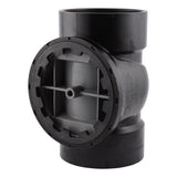 HoldRite TRABS4A 4 in. ABS DWV Test Cleanout Tee with Spanner Ring and Plug