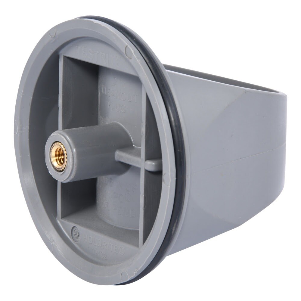 HoldRite TRC2-B 2 in. TestRite Cleanout Plug with Brass Insert for Test Cleanout Tees
