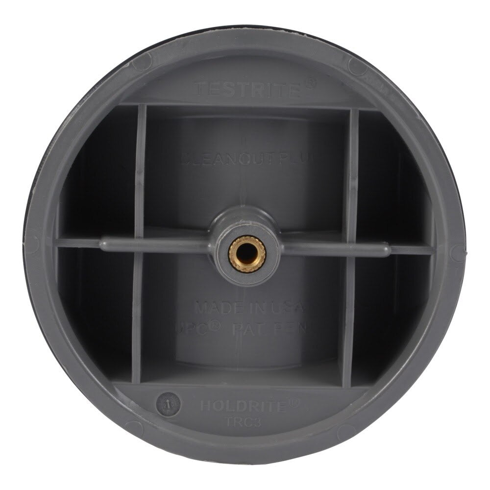 HoldRite TRC3-B 3 in Cleanout Plug with Brass Insert for TestRite Tees - 3