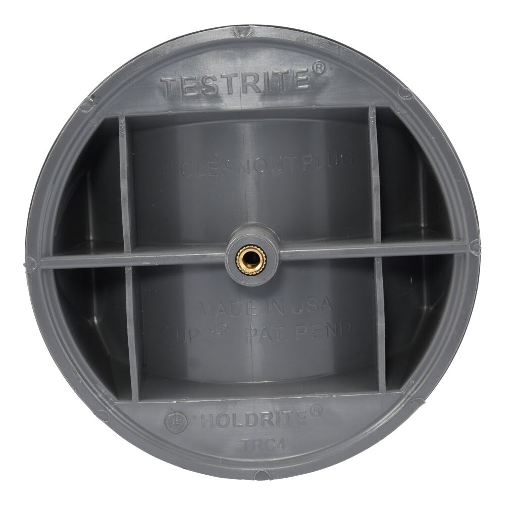 HoldRite TRC4-B 4 in. TestRite Cleanout Plug with Brass Insert - 3