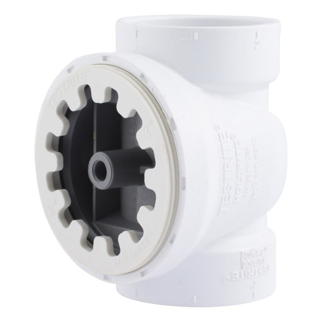 HoldRite TRPVC2A 2 in. PVC DWV Test Cleanout Tee with Plug and Spanner Ring