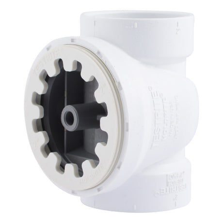 HoldRite TRPVC2A 2 in. PVC DWV Test Cleanout Tee with Plug and Spanner Ring