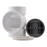 HoldRite TRPVC3A 3 in. PVC DWV Test Cleanout Tee with Spanner Ring and Plug - 2