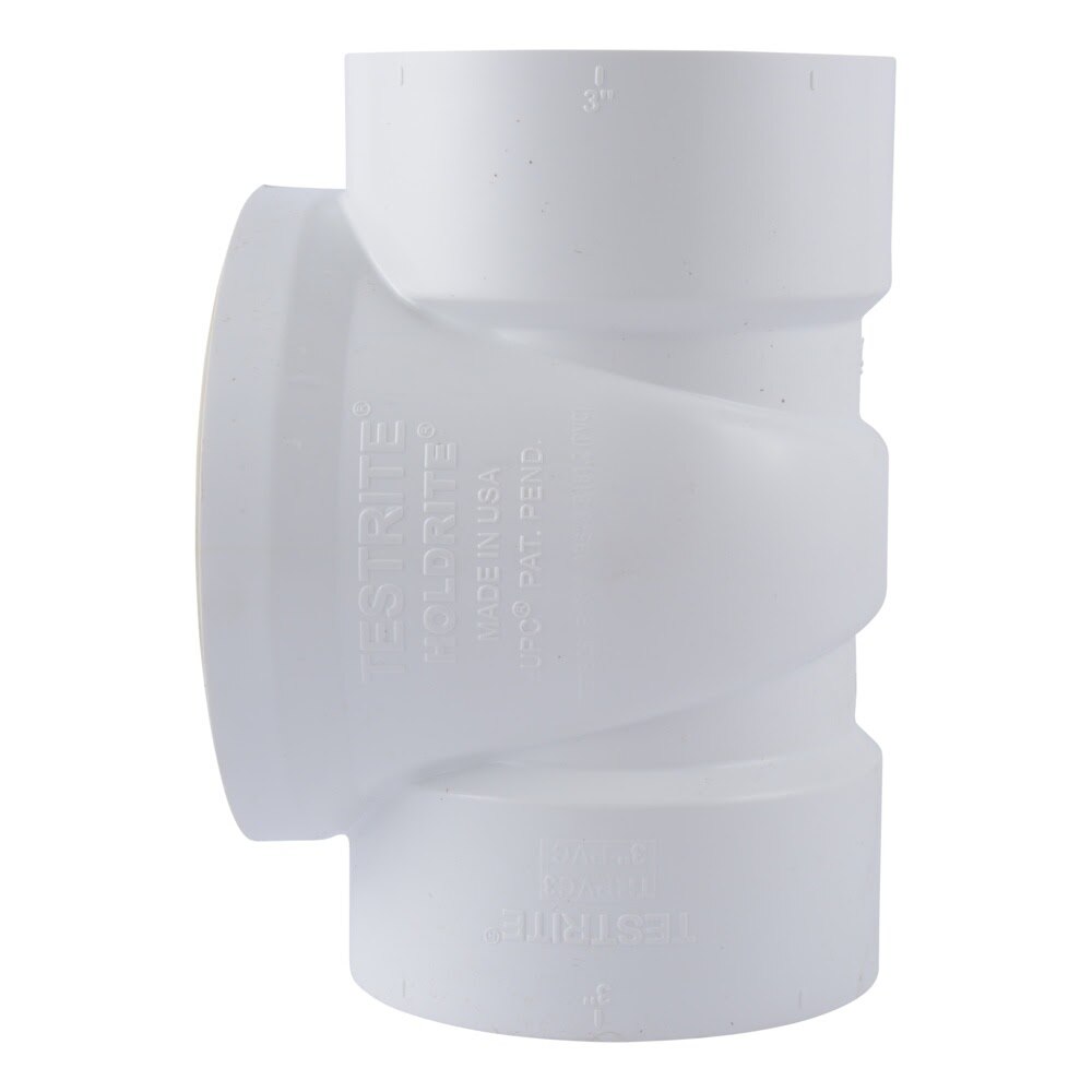 HoldRite TRPVC3 3 in. PVC DWV Test Cleanout Tee - 2