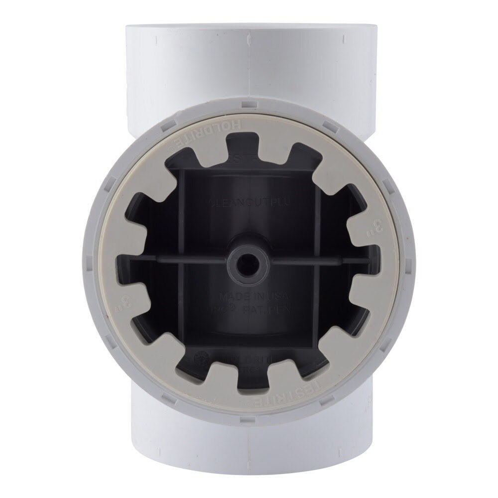 HoldRite TRPVC3 3 in. PVC DWV Test Cleanout Tee - 3