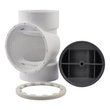 HoldRite TRPVC4A 4 in PVC DWV Test Cleanout Tee with Plug and Spanner Ring - 2
