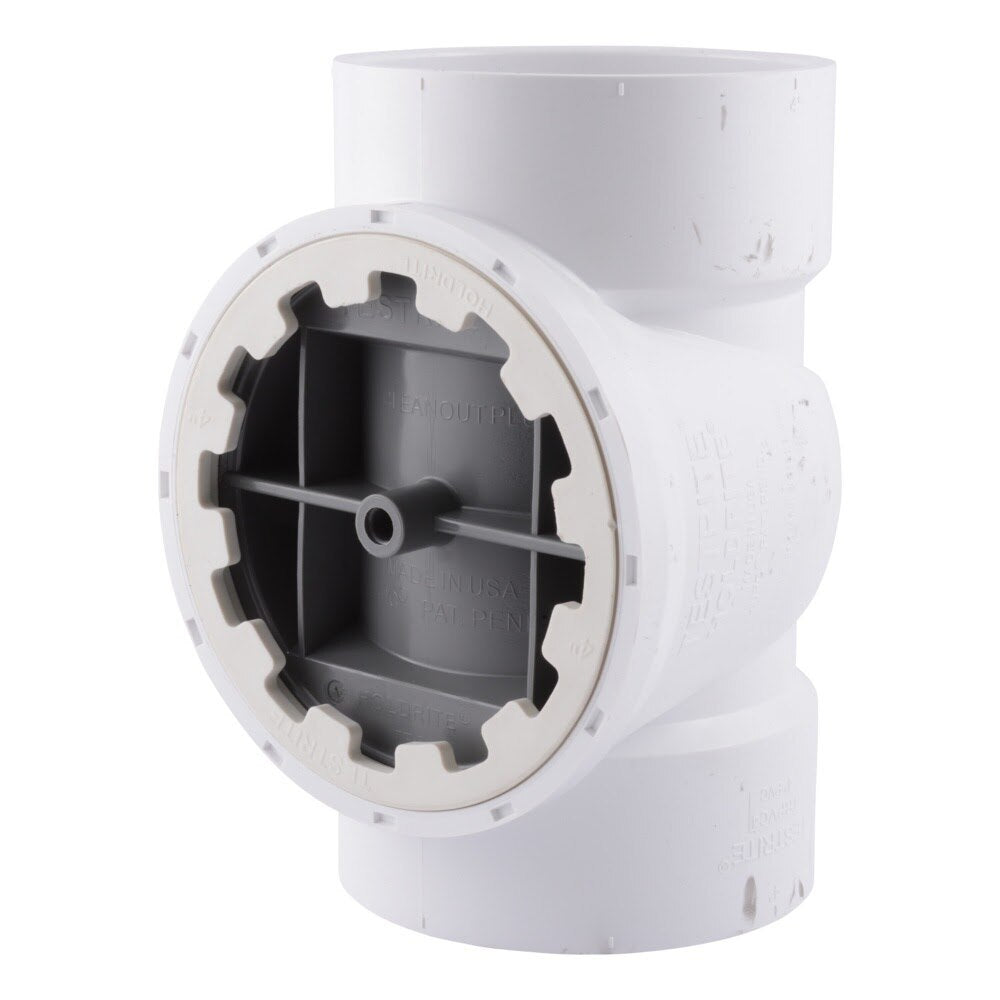 HoldRite TRPVC4 4 in. PVC DWV Test Cleanout Tee