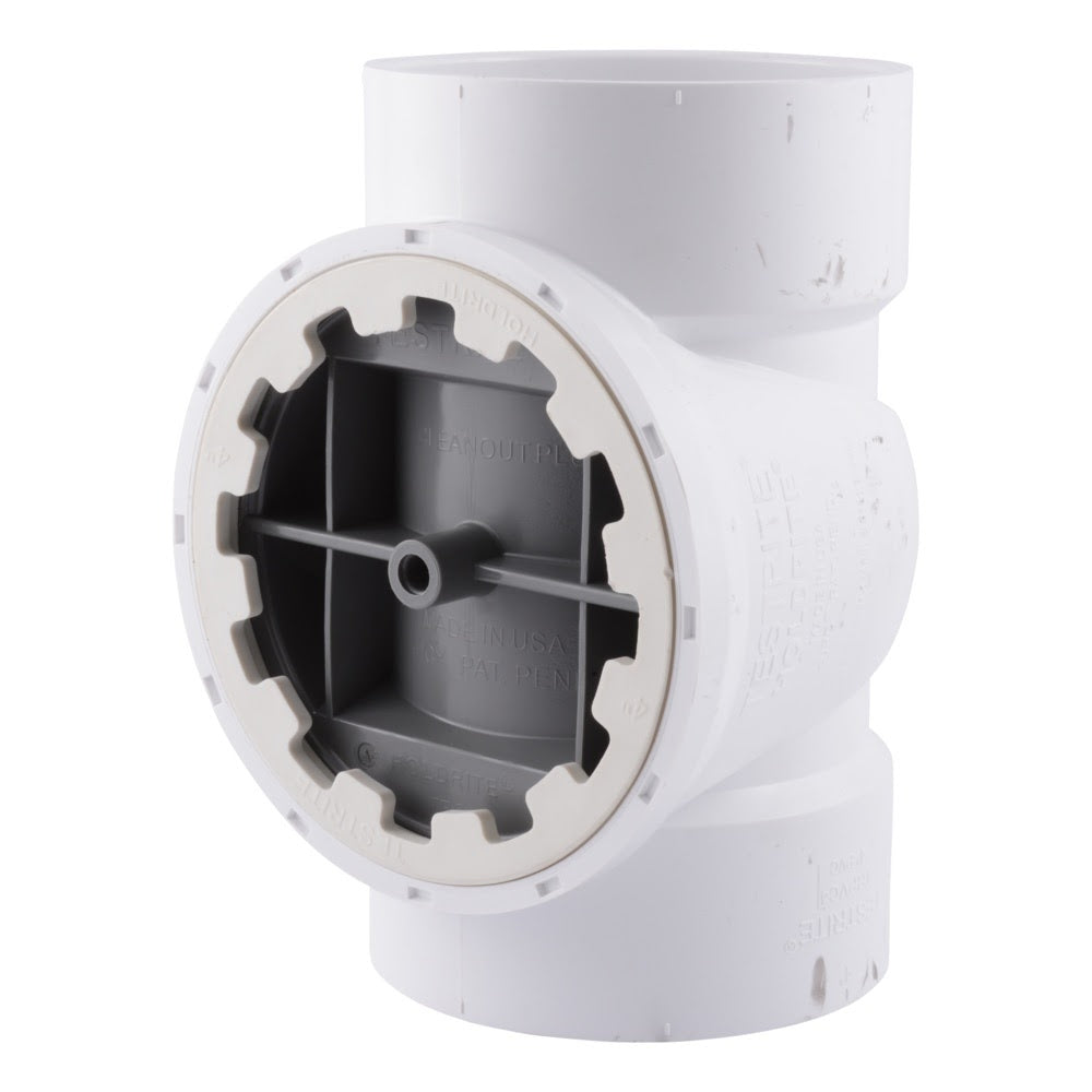 HoldRite TRPVC4 4 in. PVC DWV Test Cleanout Tee