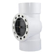 HoldRite TRPVC6A-B 6 in PVC DWV Test Cleanout Tee with Spanner Ring and Brass Insert Plug