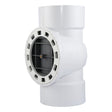 HoldRite TRPVC6A-B 6 in PVC DWV Test Cleanout Tee with Spanner Ring and Brass Insert Plug