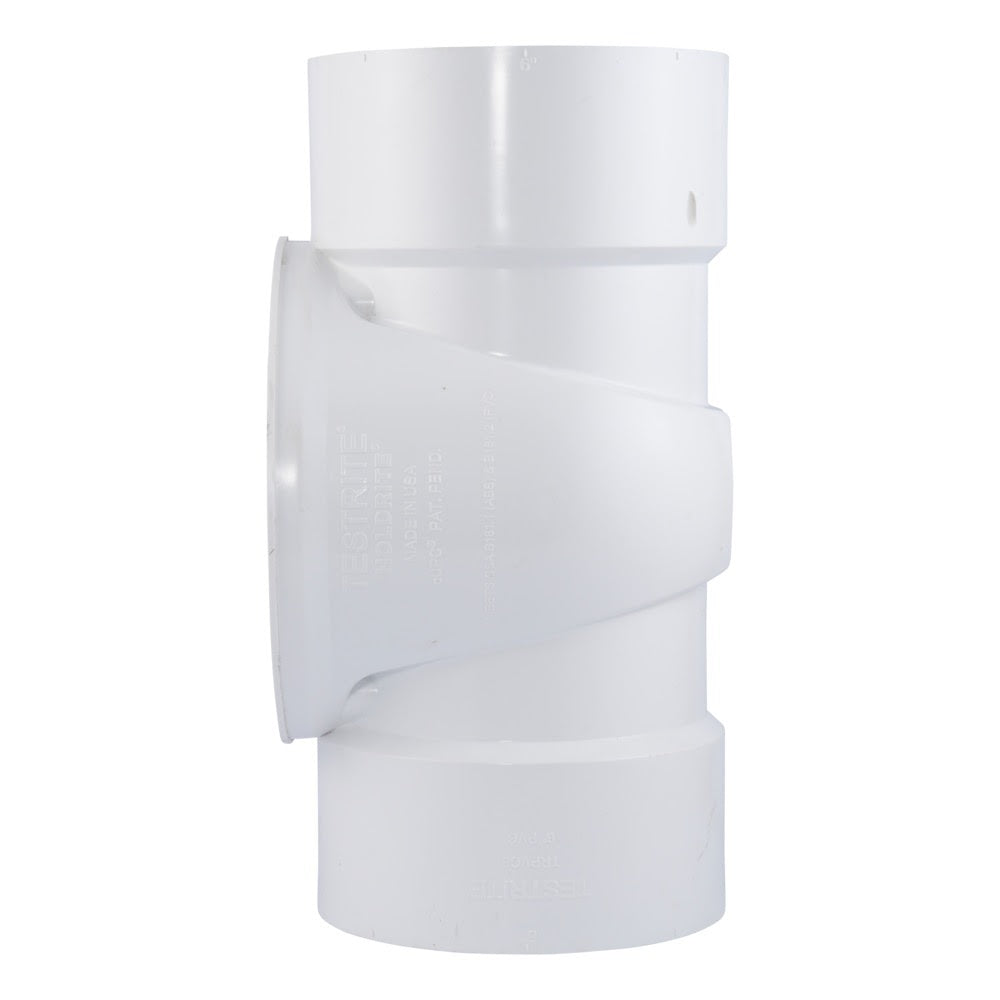 HoldRite TRPVC6A 6 in. TestRite PVC DWV Test Cleanout Tee with Spanner Ring and Plug - 3