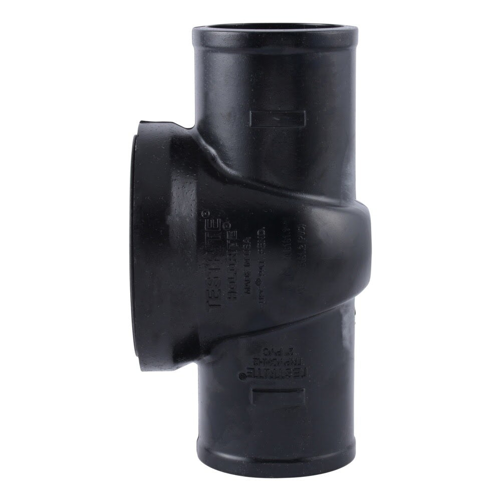 HoldRite TRPVCNH2A 2 in. PVC No-Hub DWV Test Cleanout Tee with Plug - 2