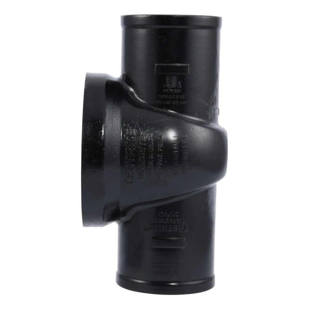 HoldRite TRPVCNH2 2 in PVC No-Hub DWV Test Cleanout Tee Only - 3