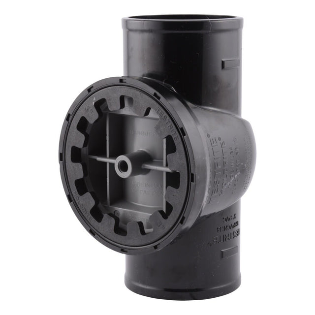 HoldRite TRPVCNH3A 3 in No Hub DWV Test Cleanout Tee with Plug and Spanner Ring