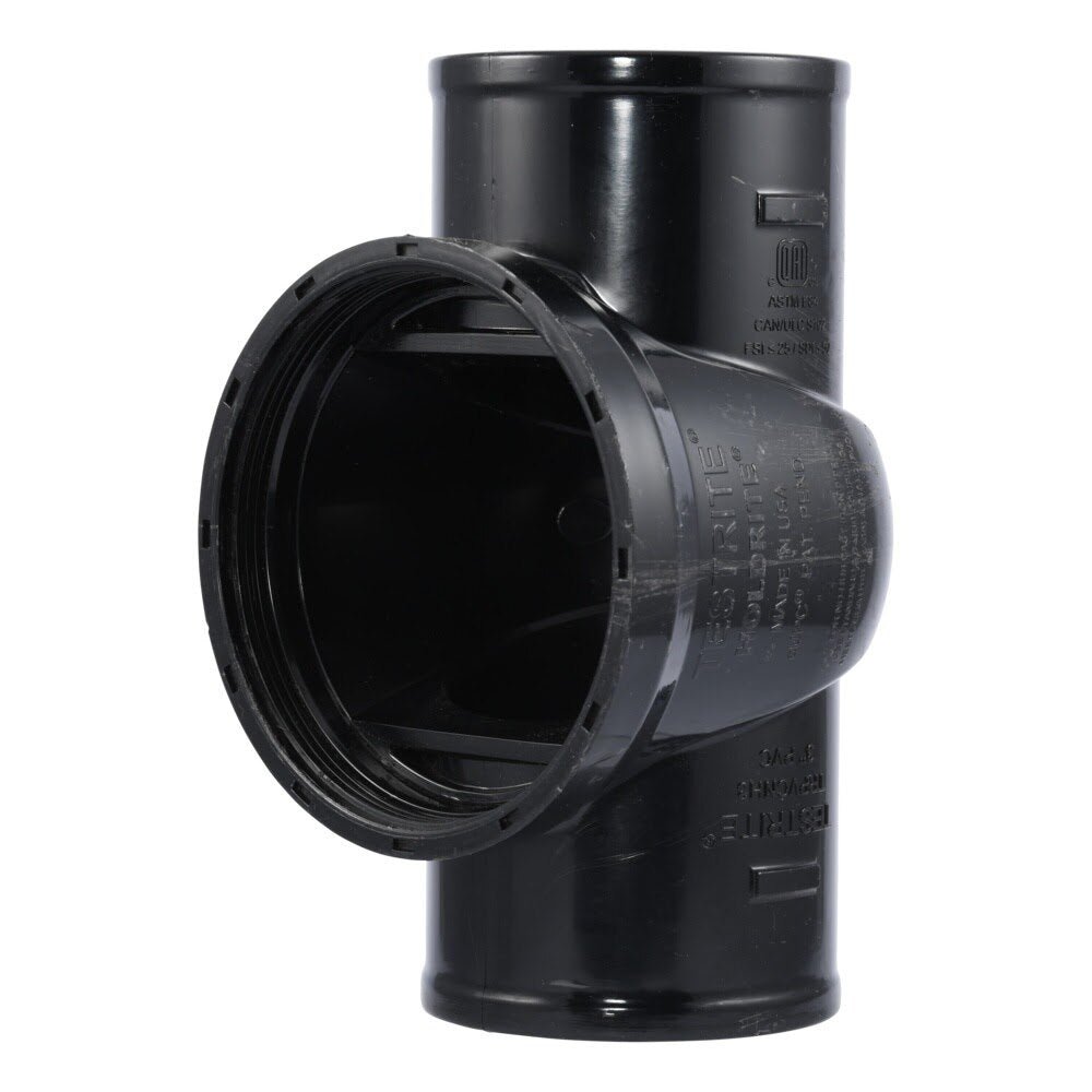 HoldRite TRPVCNH3 3 in PVC No-Hub DWV Test Cleanout Tee Only