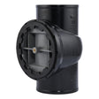 HoldRite TRPVCNH4A-B 4 in. PVC No-Hub DWV Test Cleanout Tee Assembly with Brass Insert Plug