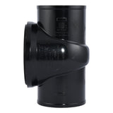HoldRite TRPVCNH4A-B 4 in. PVC No-Hub DWV Test Cleanout Tee Assembly with Brass Insert Plug - 3