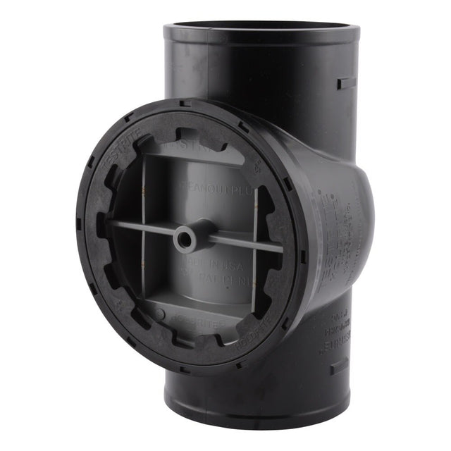 HoldRite TRPVCNH4A 4 in PVC No Hub DWV Test Cleanout Tee with Spanner Ring and Plug