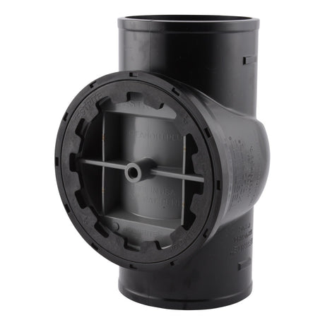 HoldRite TRPVCNH4A 4 in PVC No Hub DWV Test Cleanout Tee with Spanner Ring and Plug