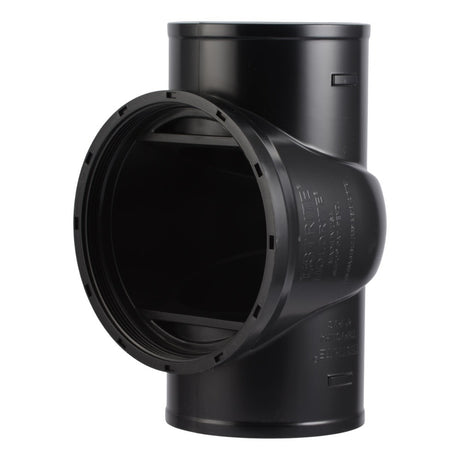 HoldRite TRPVCNH4 4 in. PVC No-Hub DWV Test and Cleanout Tee Only