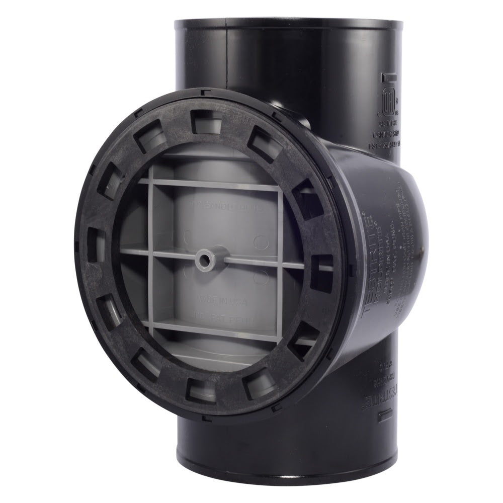 HoldRite TRPVCNH6A 6 in. PVC No-Hub DWV Test Cleanout Tee with Plug