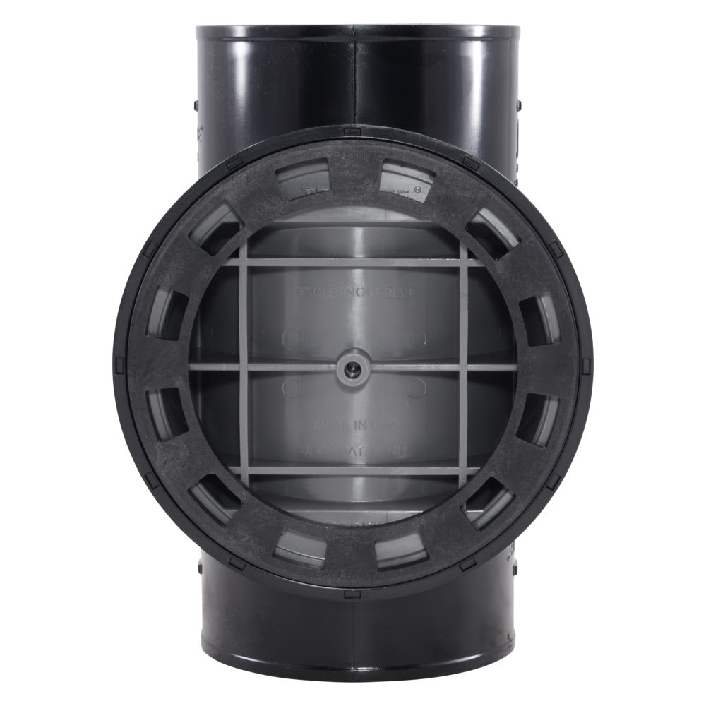 HoldRite TRPVCNH6A 6 in. PVC No-Hub DWV Test Cleanout Tee with Plug - 2