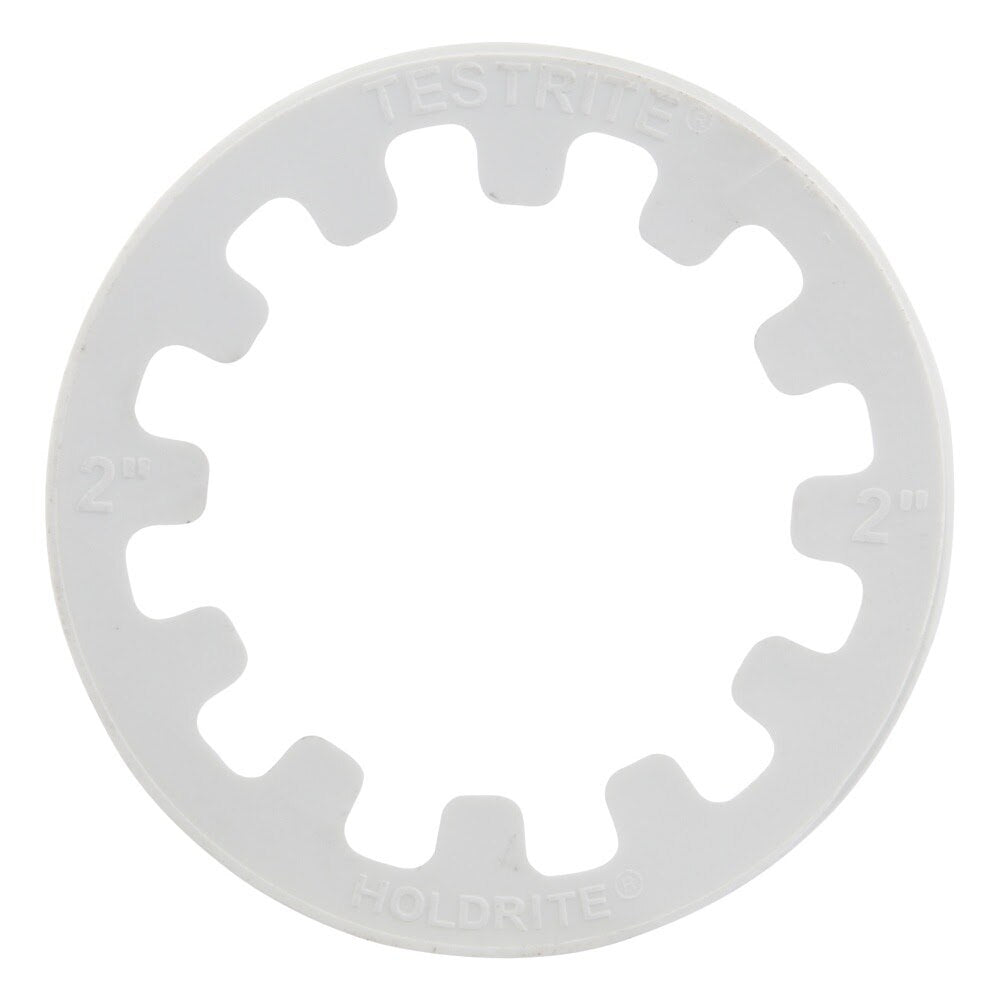 HoldRite TRSPVC2 2 in White PVC Spanner Ring for TestRite DWV Test Cleanout Tees - 3
