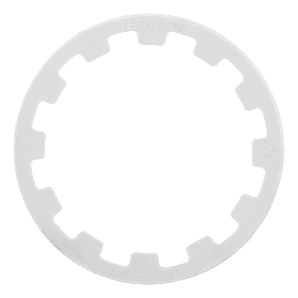 HoldRite TRSPVC4 4 in. White PVC Spanner Ring for TestRite Test Cleanout Tees - 3