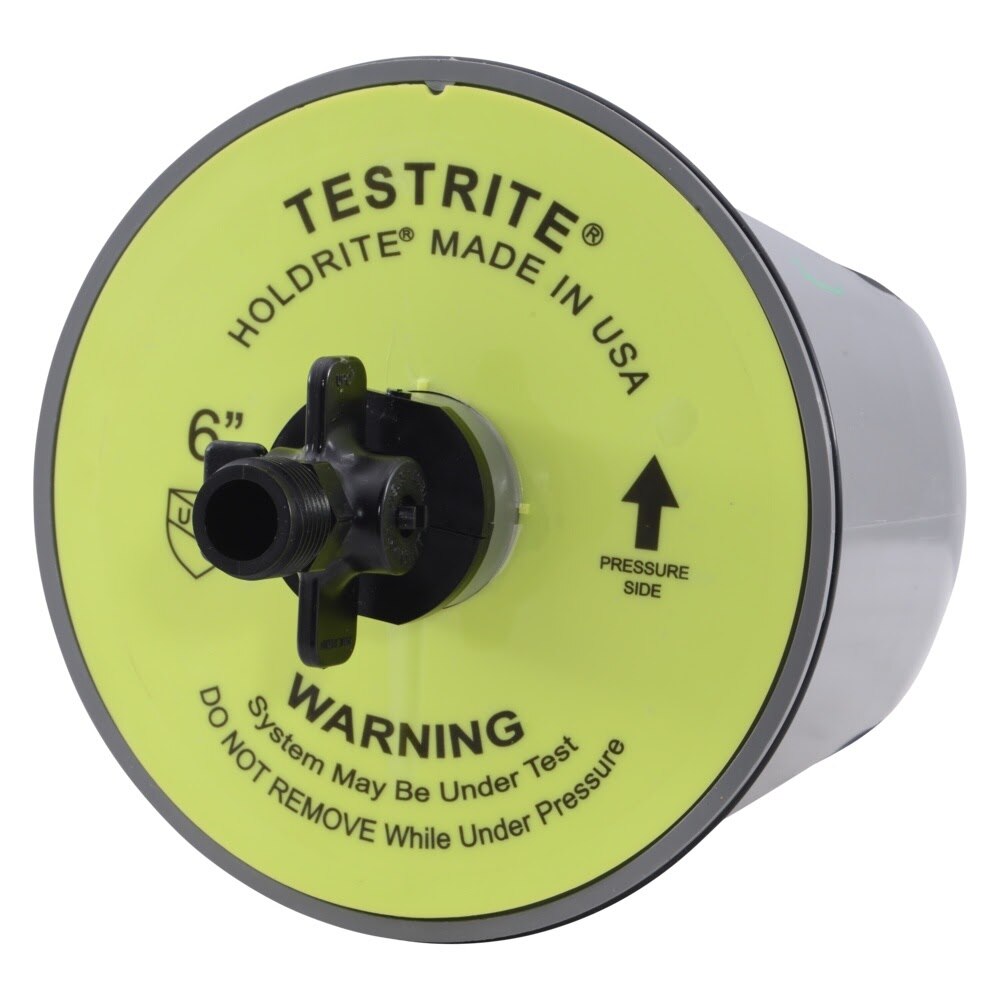 HoldRite TRW6V 6 in TestRite Test Wedge with Valve for DWV Testing