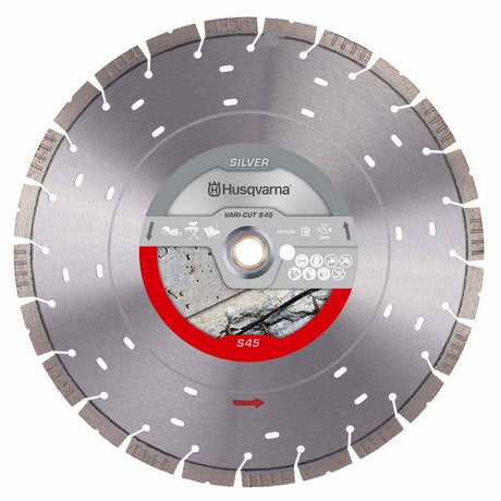 Husqvarna 534973110 12" Vari-Cut S45 Diamond Blade for Concrete Cutting