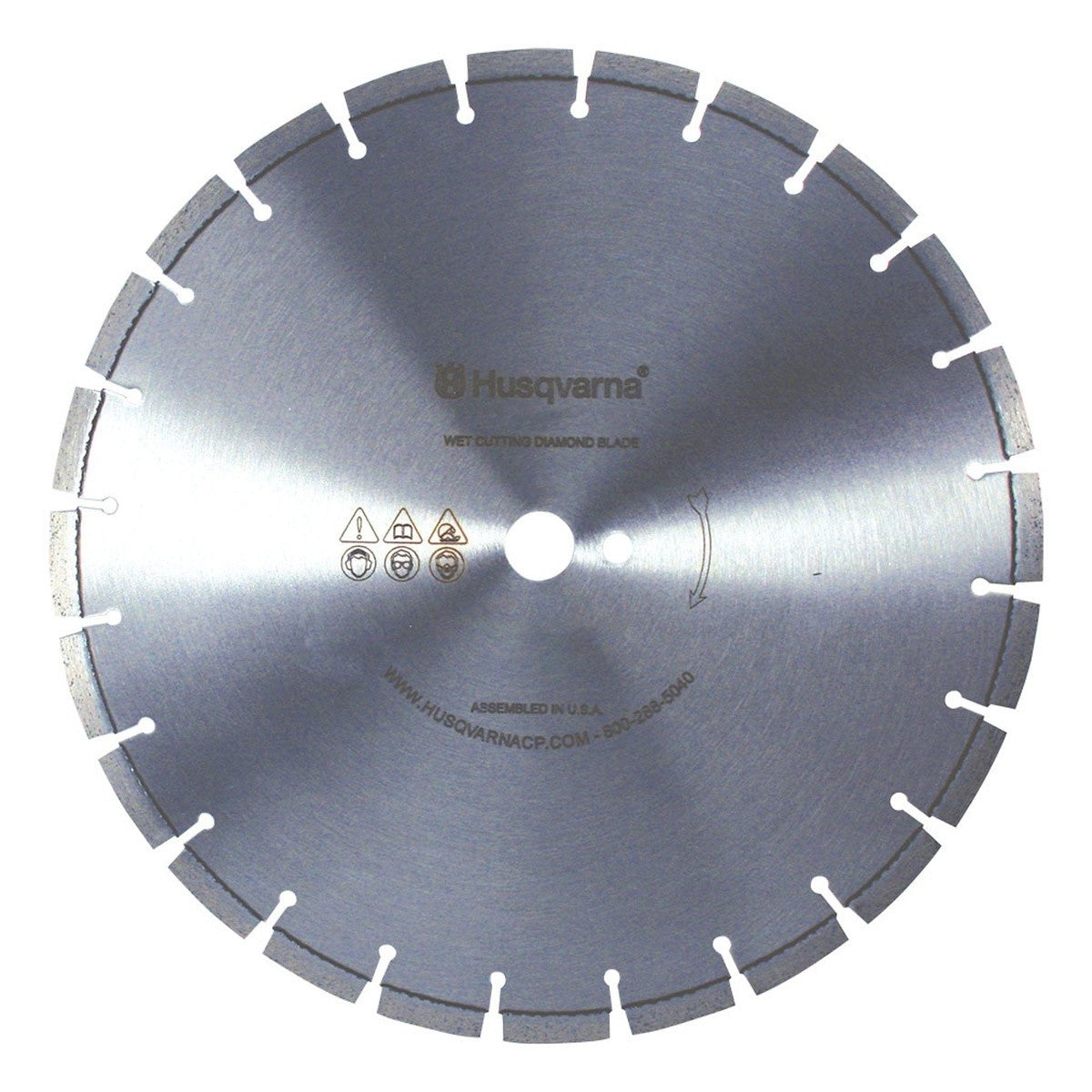 Husqvarna 542773652 30 in. F920C Wet Cutting Diamond Blade for Medium-Hard Reinforced Concrete (.165 in. Segment) (1 Pack)