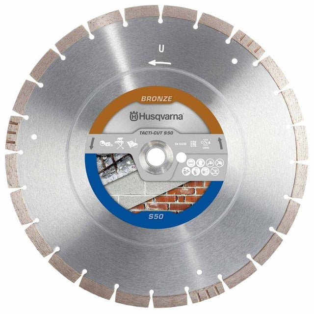 Husqvarna 582705202 Tacti-Cut S50+ Diamond Blade for Concrete and Stone Cutting