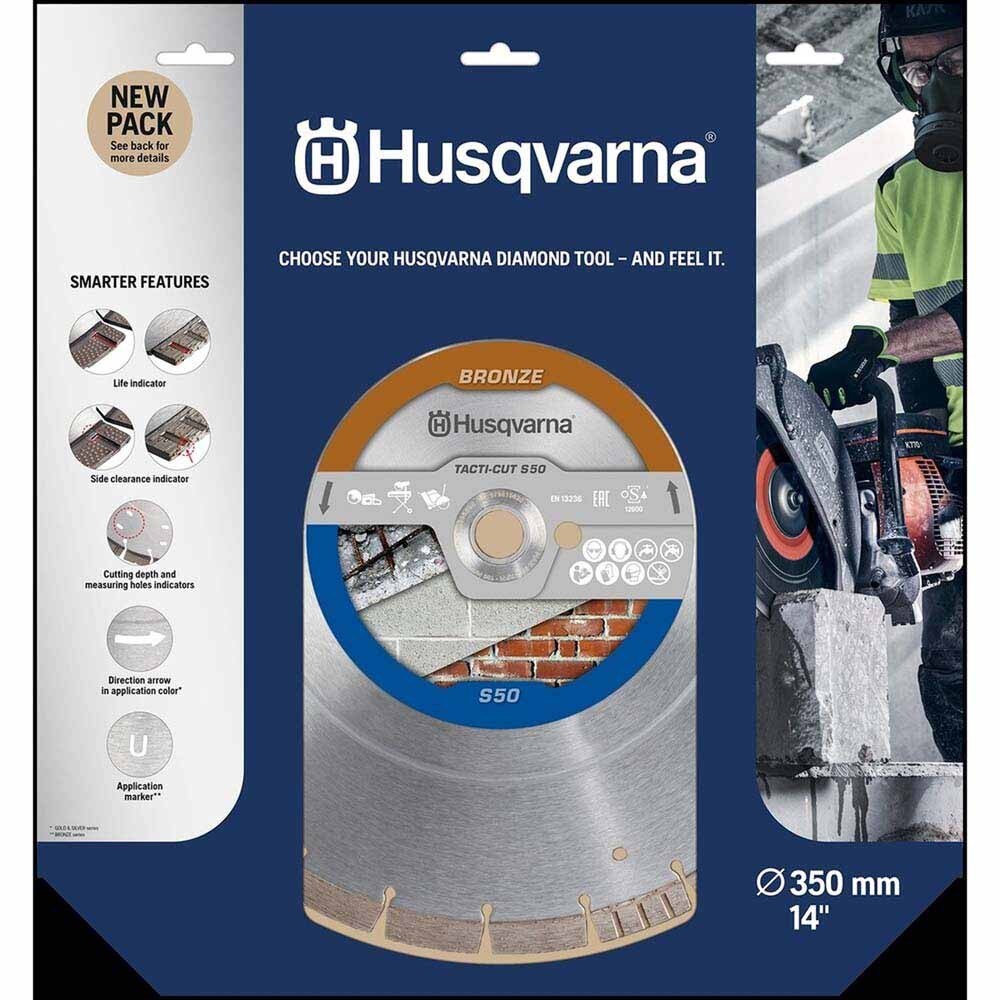 Husqvarna 582705202 Tacti-Cut S50+ Diamond Blade for Concrete and Stone Cutting - 2