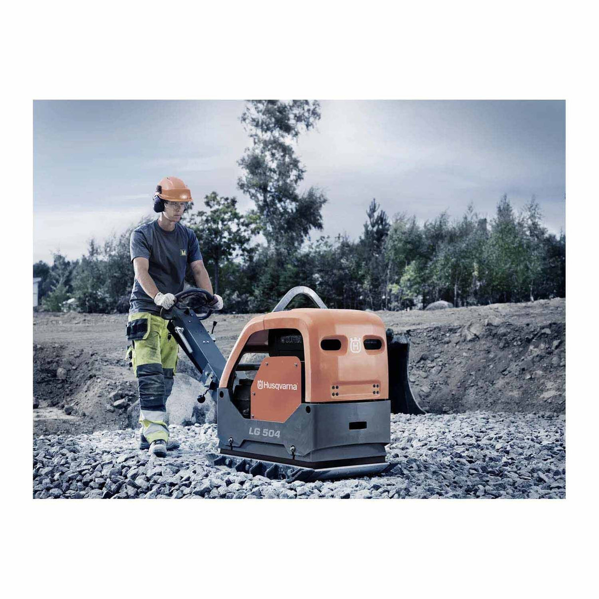 Husqvarna 967855522 LG 504 Reversible Plate Compactor, 27.56 in Plate, Hatz Diesel - 4