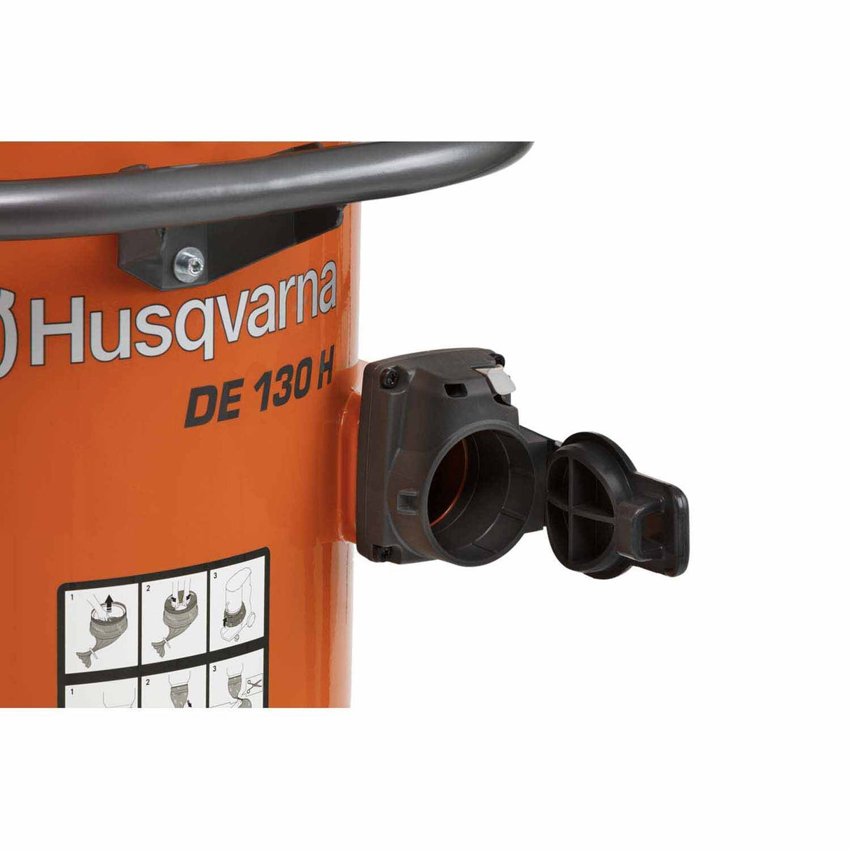 Husqvarna 970519505 DE 130 H Single-Phase H/HEPA Dust Extractor, 230V 30A - 7